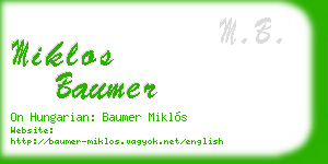 miklos baumer business card